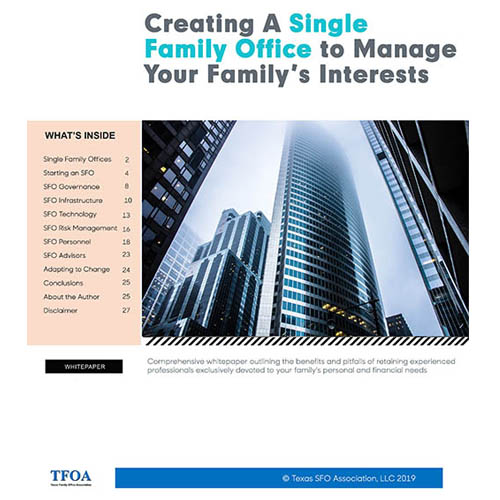 create a single family office